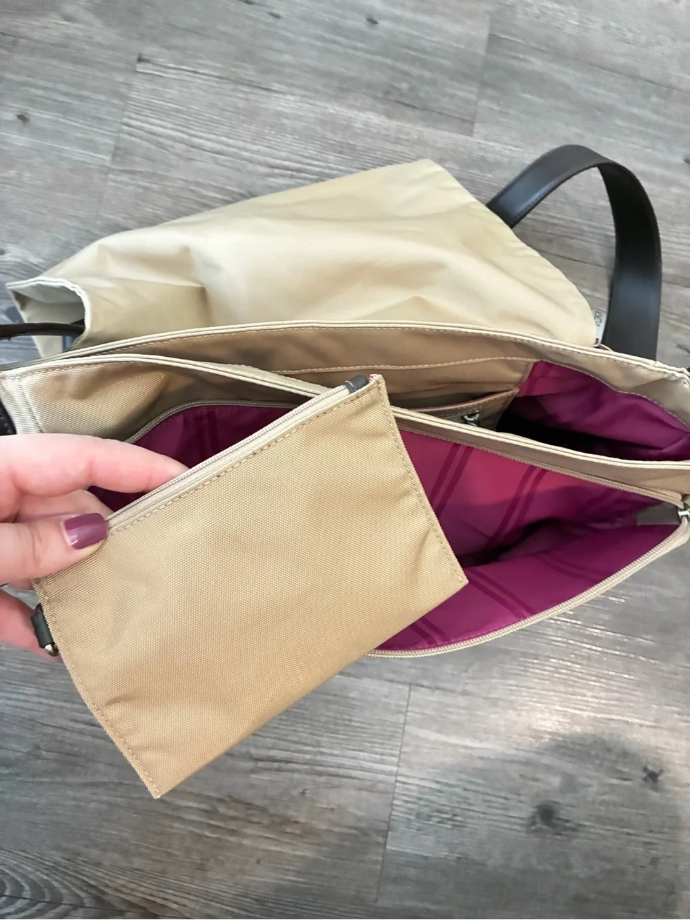 Tumi Beige Messenger Laptop Travel Ballistic Bag Unisex